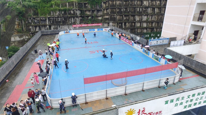 轮滑冰球围栏案例